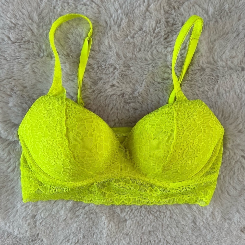 PINK Push Up Long Line Bralette